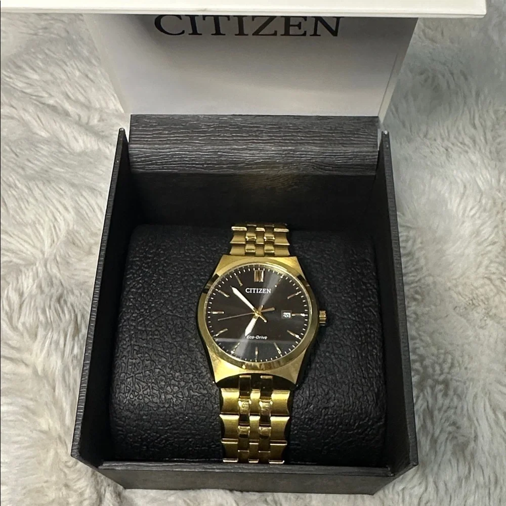 Citizen Gold Timepiece with Black Face